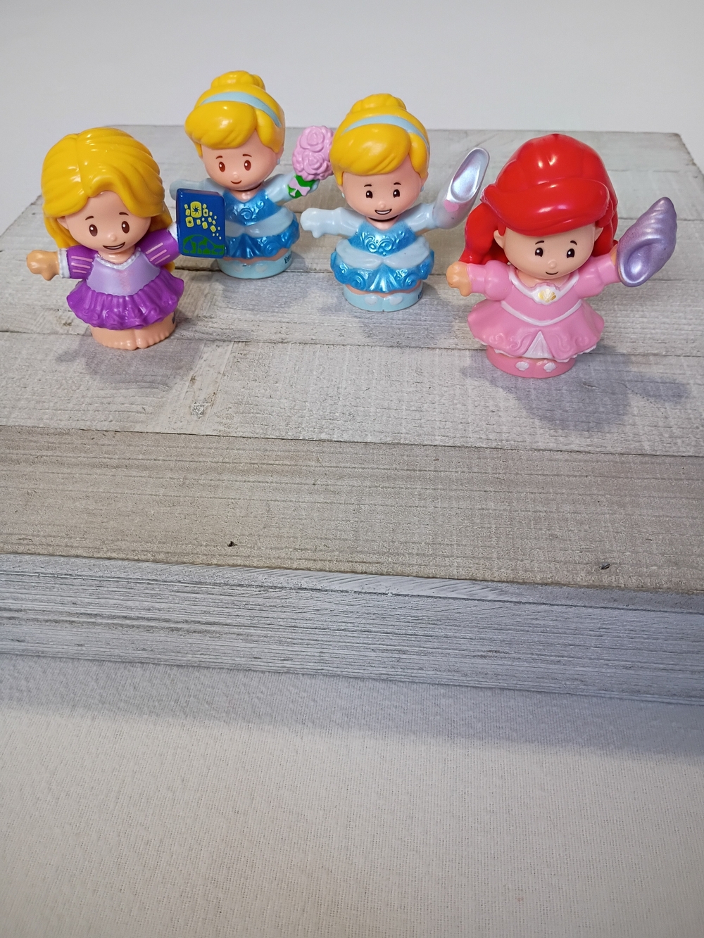 Fisher-Price Little People Disney Princess Lot of 4 Cinderella Ariel Rapunzel